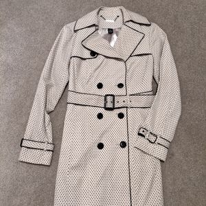 White Hous Black Market Trench Coat size S